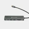 KEYMOX USB C Hub 6-in-1 Multiport Dongle with 2 USB-A, 100W PD Charging, 4K HDMI, SD/TF Card Reader